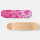 Rosa Hibiskus und Honu Schildkröten Skateboard (Horizontal)