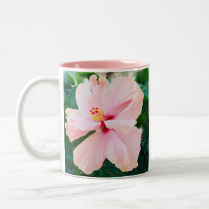 Rosa Hibiskus Zweifarbige Tasse