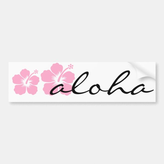 rosa Hibiskusaloha Blume S Autoaufkleber (Vorne)