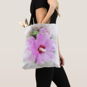 Rosa Hibiskusblüte Tasche