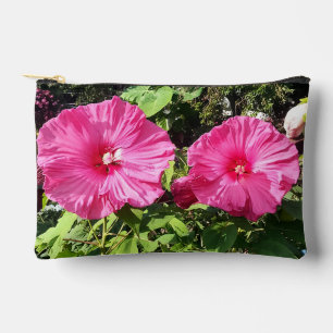Rosa Hibiskusdruck-Schneidertasche Zubehörtasche
