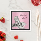 Rosa High Heel Schuhe Serviette (Beispiel)