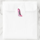 Rosa High Heel Shoel Art Round Stickers (Tasche)