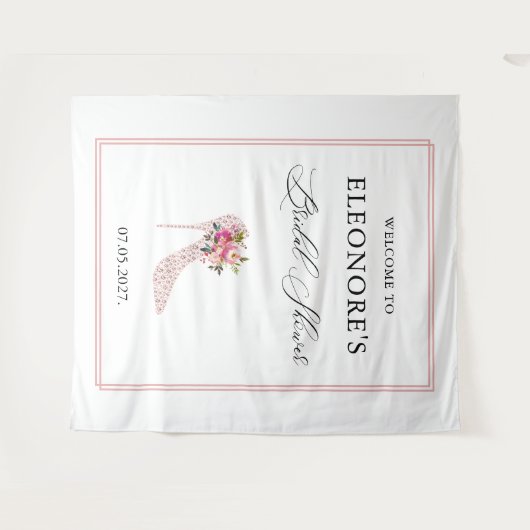 Rosa High Heels Brautparty Willkommen Wandteppich