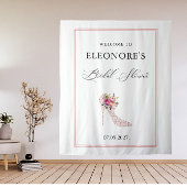 Rosa High Heels Brautparty Willkommen Wandteppich