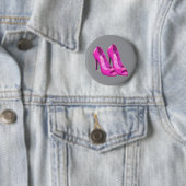 Rosa High Heels im 64-Bit-Pixel-Art-Stil Button (Beispiel)