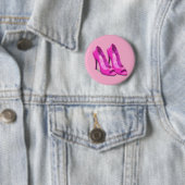 Rosa High Heels im 64-Bit-Pixel-Art-Stil Button (Beispiel)