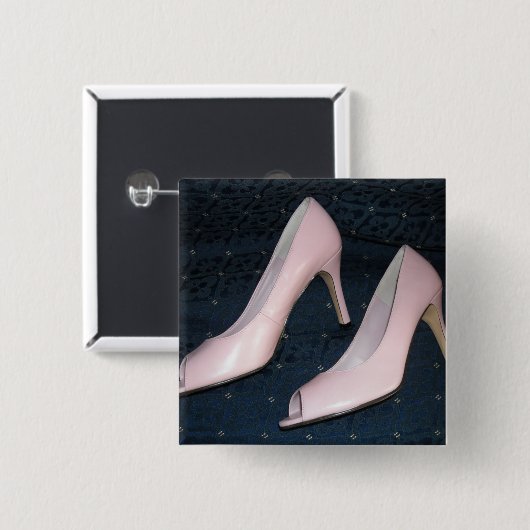 Rosa High Heels Pumps/Schuhe Button (Vorne & Hinten)