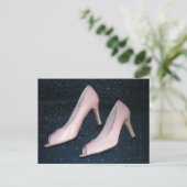 Rosa High Heels Pumps/Schuhe Postkarte (Stehend Vorderseite)