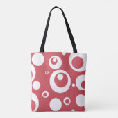 Rosa Himbeer-Blasen-Punkt-Kreis-Tasche Tasche (Rückseite)