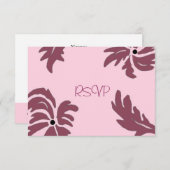 Rosa Himbeere Bloral Wedding RSVP (Vorne/Hinten)