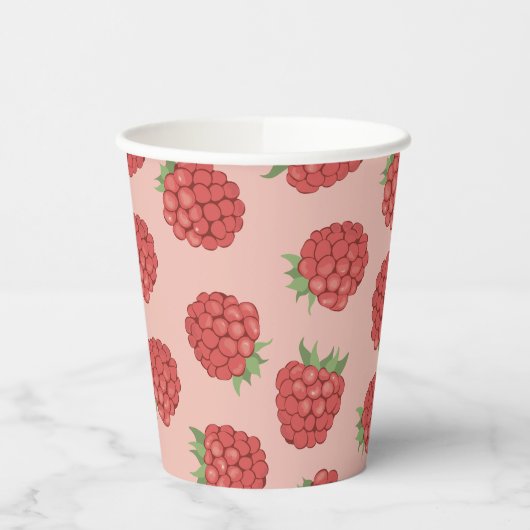 Rosa Himbeere Pappbecher (Links)