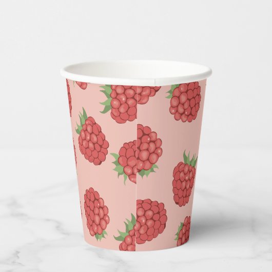 Rosa Himbeere Pappbecher (Rechts)