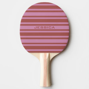 Rosa / Himbeere Streifen Tischtennispaddel Tischtennis Schläger