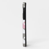 Rosa Himbeere und Silver Geometric ZigZag Case-Mate iPhone Hülle (Hinten/Links)