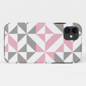 Rosa Himbeere und Silver Geometric ZigZag Case-Mate iPhone Hülle (Rückseite (Horizontal))