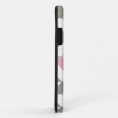 Rosa Himbeere und Silver Geometric ZigZag Case-Mate iPhone Hülle (Hinten/Rechts)