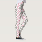 Rosa Himbeere und Silver Geometric ZigZag Leggings (Rechts)