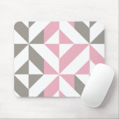 Rosa Himbeere und Silver Geometric ZigZag Mousepad (Mit Mouse)