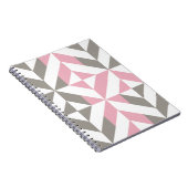 Rosa Himbeere und Silver Geometric ZigZag Notizblock (Rechte Seite)