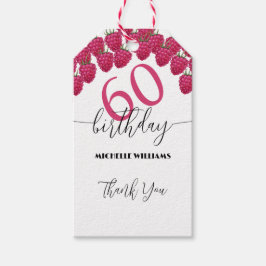 Rosa Himbeere Wasserfarbe Kunst Kalligrafie Geburt Geschenkanhänger