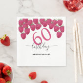 Rosa Himbeere Wasserfarbe Kunst Kalligrafie Geburt Serviette (Beispiel)