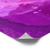 Rosa Himbeere Wasserfarbe Textur Muster Poster (Ecke)