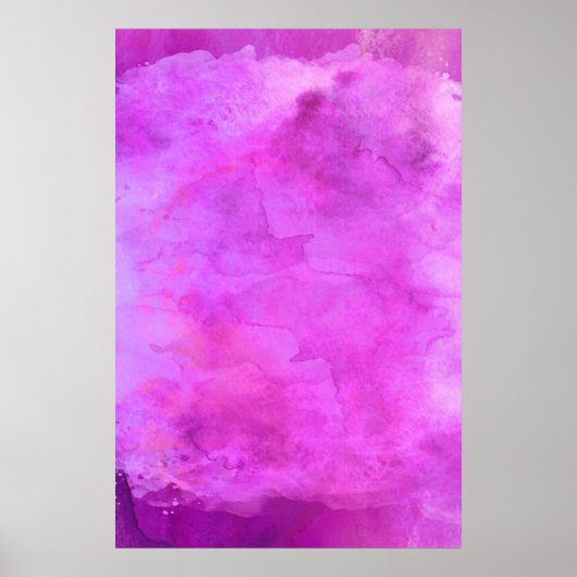 Rosa Himbeere Wasserfarbe Textur Muster Poster (Vorne)