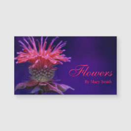 Rosa Himbeere Weinbäume Blume auf Lila Magnetkarte