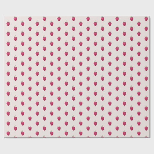 Rosa Himbeeren Wasserfarbmuster Geschenkpapier (Flach)