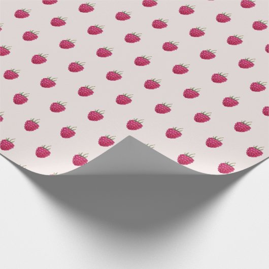 Rosa Himbeeren Wasserfarbmuster Geschenkpapier (Ecke)