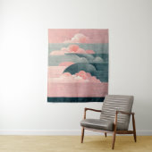 Rosa Himmel Ein reines und einzigartiges Stück Aar Wandteppich (Beispiel)