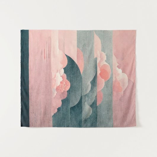 Rosa Himmel Ein reines und einzigartiges Stück Aar Wandteppich (Vorderseite (Horizontal))