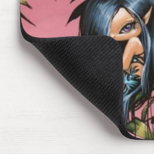 Rosa Himmel-Fee Mousepad (Ecke)