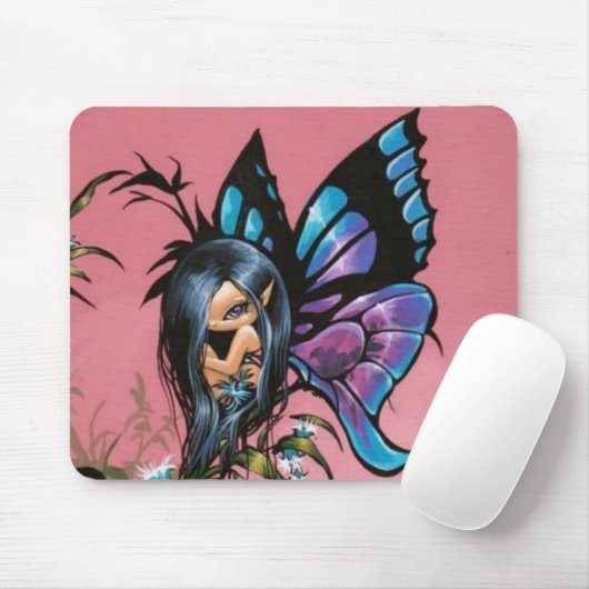 Rosa Himmel-Fee Mousepad (Mit Mouse)