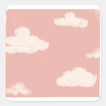 Rosa Himmel Große flauschige Wolken