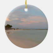 Rosa Himmel in Aruba Keramik Ornament (Hinten)