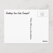 Rosa Himmel in der Nacht! über dem Sunapee Postkarte (Rückseite)