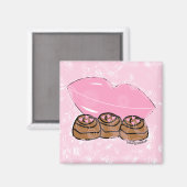 Rosa Himmel Magnet (Vorderseite/Rückseite)