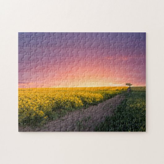 Rosa Himmel nachts Puzzle (Horizontal)