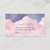 Rosa Himmel schickte Windeln Tombola-Einschlusskar Begleitkarte (Vorderseite)