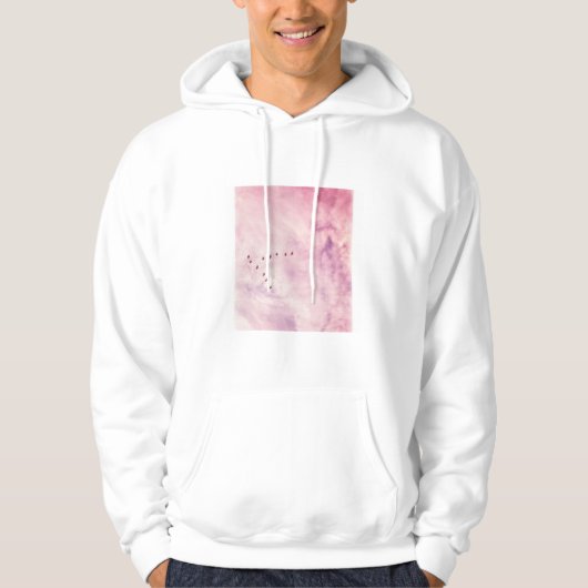 Rosa Himmel über das Weiße Haus der Menschen Hoodie (Vorderseite)