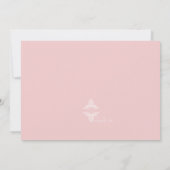 Rosa Hingabe religiöses Foto Einladung (Rückseite)