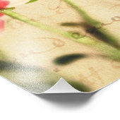 Rosa Hintergrund Collage Rose Blume Fotodruck (Ecke)