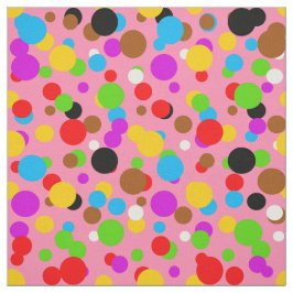Rosa Hintergrund farbenfrohe Polka-Punkte-Design Stoff