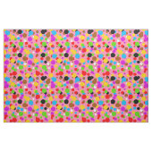 Rosa Hintergrund farbenfrohe Polka-Punkte-Design Stoff (Fat Quarter (45,7 x 55,9 cm))