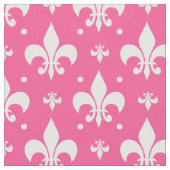 Rosa Hintergrund Fleur-de-lis-Muster Stoff (Nahaufnahme)
