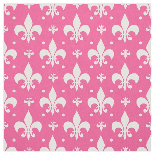 Rosa Hintergrund Fleur-de-lis-Muster Stoff (Muster)