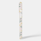 Rosa Hintergrund mit Blume Bouquet Handy Case (Rückseite / Links)