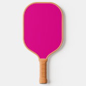Rosa Hintergrund mit schwarzen Grenz-Design-Ideen Pickleball Schläger (Vorderseite)